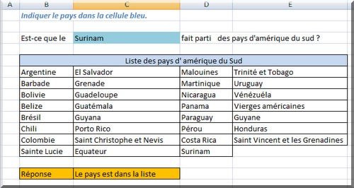 Formule matricielle - Recherche d'une chaîne de caractères - e4