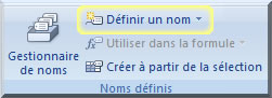 Formules nommées dans Excel