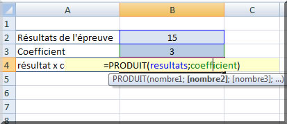 Réutilisation des noms dans une formule.
