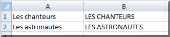 Référence relative -exemple avec formule majuscule - copier / coller - résultat