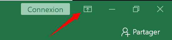 Option d'affichage du ruban dans Excel